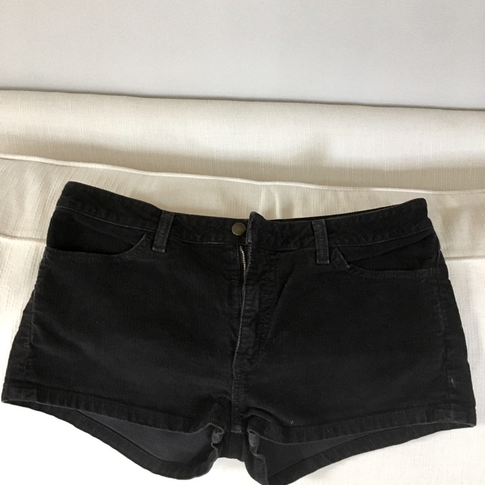 American Apparel Black Corduroy Shorts Size 30